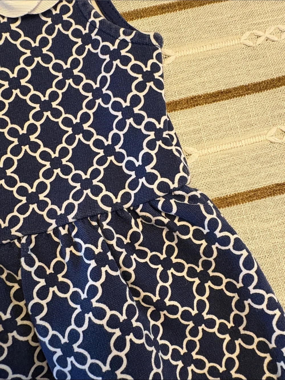 Janie and Jack Navy Dress with White Flower